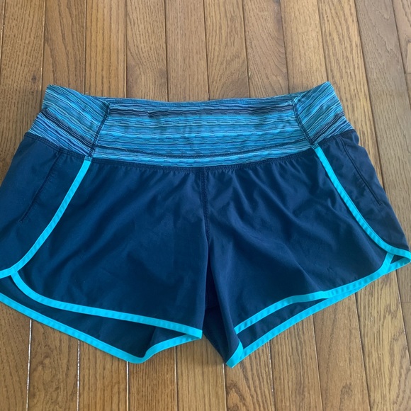 Navy Lululemon Running Shorts - Picture 2 of 5